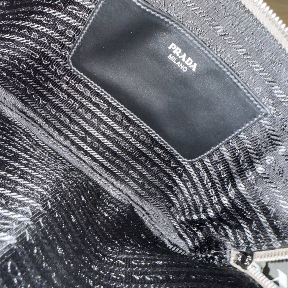 Prada‎ Grey Saffiano Leather Pouch Bag, 2NH024 - Picture 7 of 16